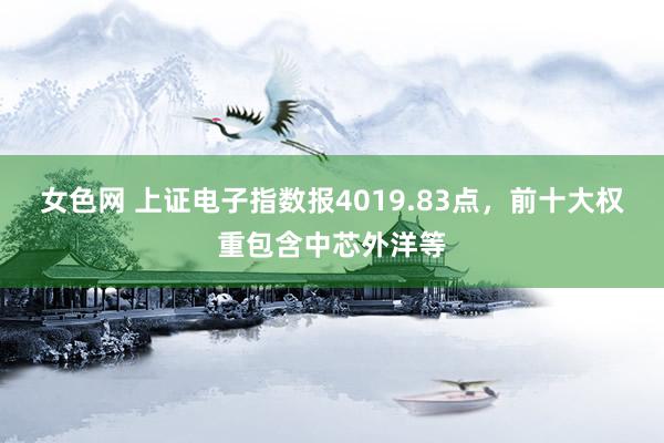 女色网 上证电子指数报4019.83点，前十大权重包含中芯外洋等