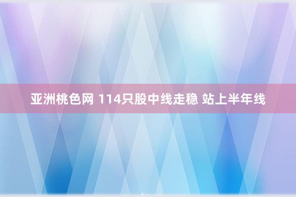 亚洲桃色网 114只股中线走稳 站上半年线