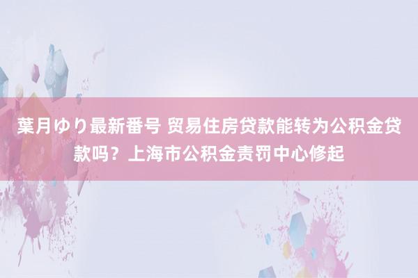 葉月ゆり最新番号 贸易住房贷款能转为公积金贷款吗？上海市公积金责罚中心修起
