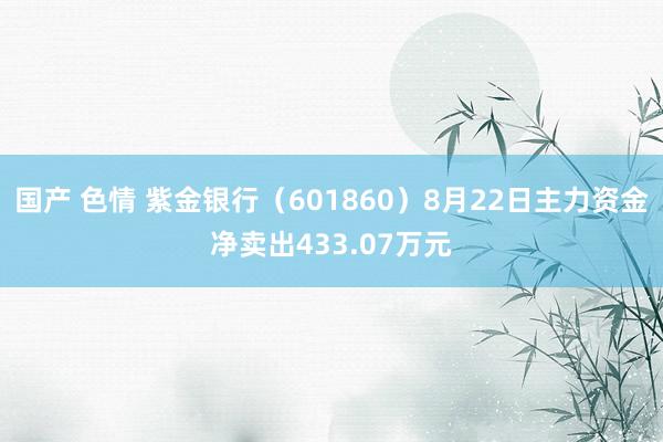 国产 色情 紫金银行（601860）8月22日主力资金净卖出433.07万元